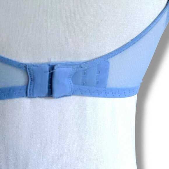 Victorias Secret 32C Bra Blue Lace Dream Angel Push Up Without Padding Underwire - Picture 7 of 9